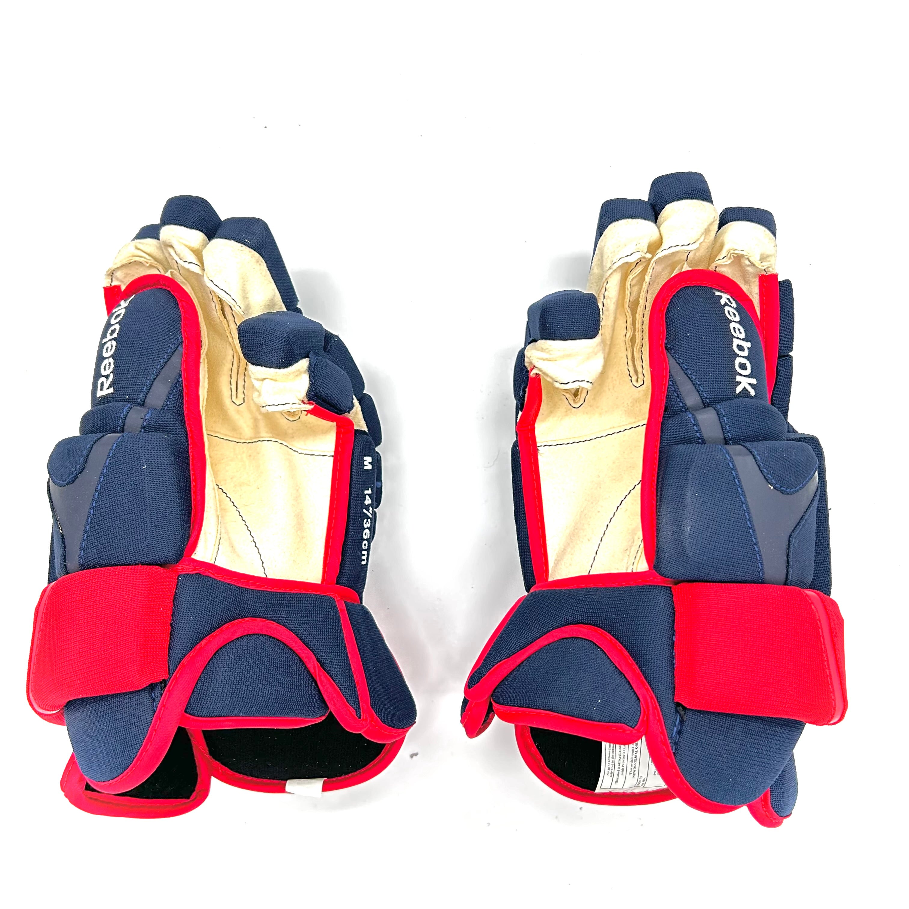 Reebok 852T - Gants Pro Stock d'occasion (bleu marine/rouge)